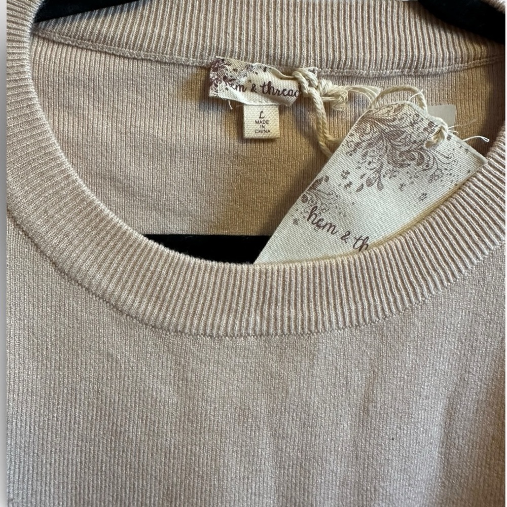 Hem & Thread Cream Sweater - Picture 3 of 5